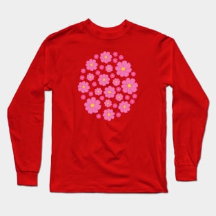 Cosmos | Flower | Summer Autumn | Pink | Dark Long Sleeve T-Shirt